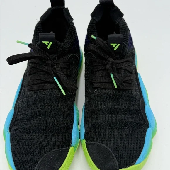 Adidas Trae Young 2 Trae-Tlien‎ Boys Size 6 Core Black H06473 Team Solar Green - Picture 5 of 15